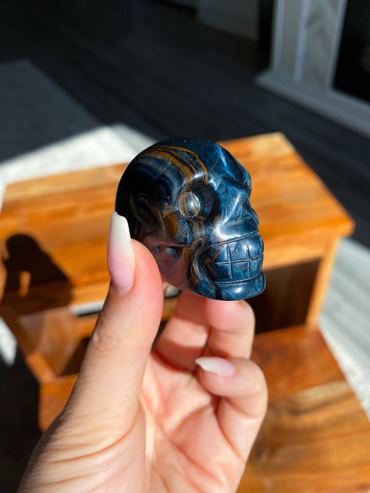 Blue Tiger Eye Skull #1