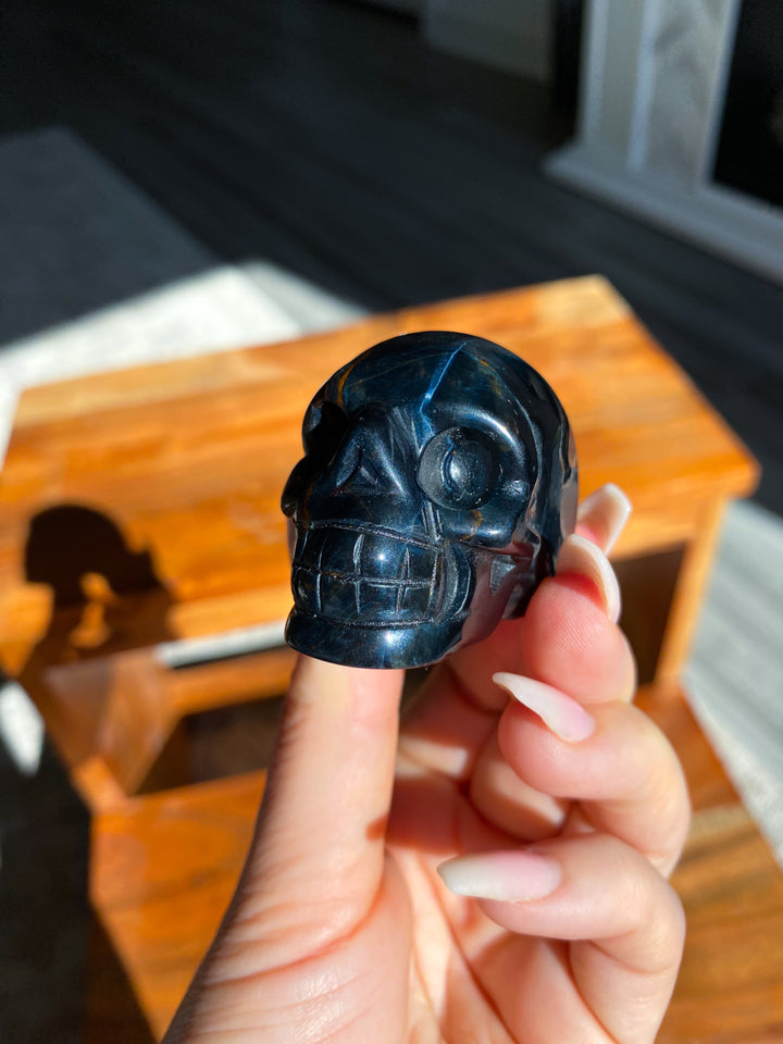 Blue Tiger Eye Skull #1