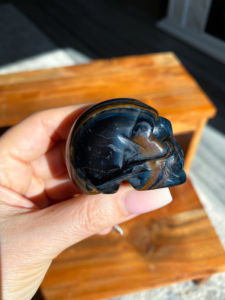 Blue Tiger Eye Skull #1