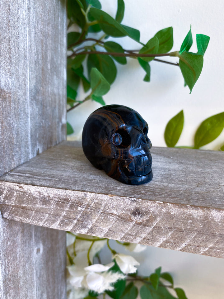 Blue Tiger Eye Skull #1
