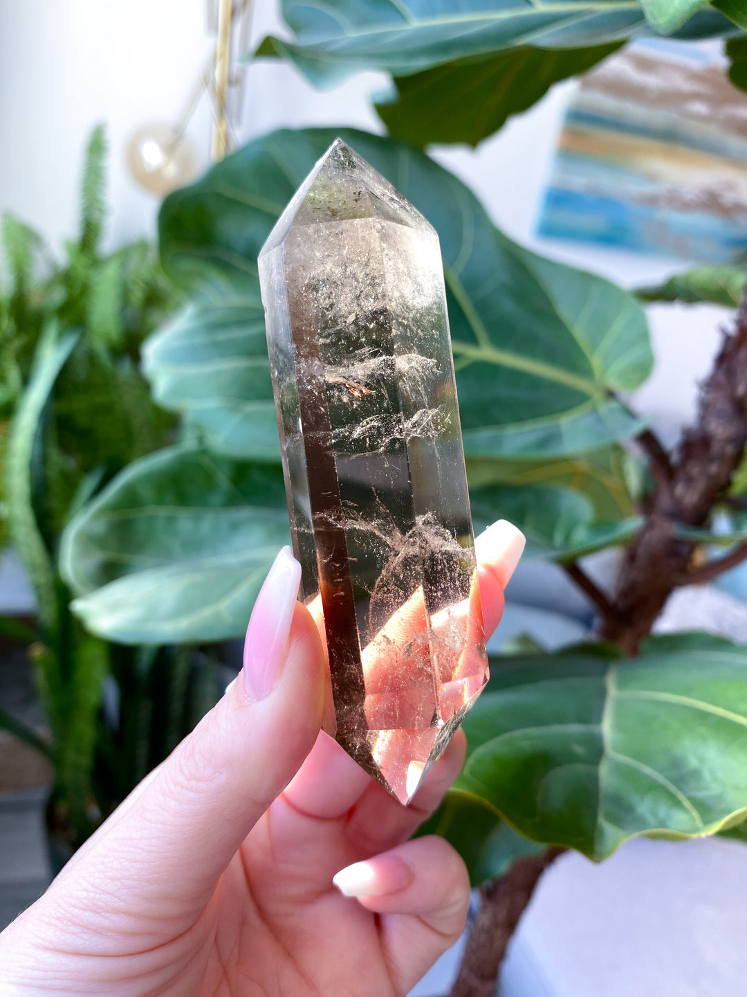 Chipped Tip Smokey Quartz Double Terminated Wand Empathic Warrior