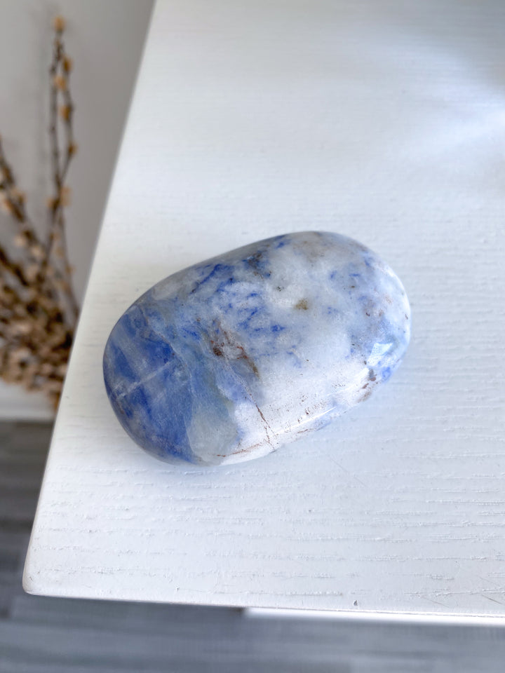 Large Afghanite Palm Stone #1 - Psychic Abilities - Angel Connector
