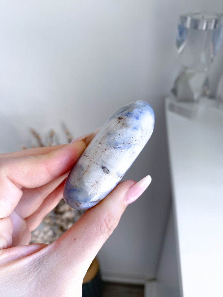 Large Afghanite Palm Stone #1 - Psychic Abilities - Angel Connector