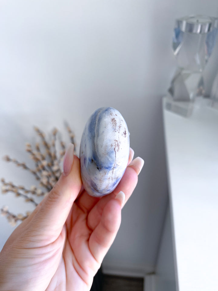 Large Afghanite Palm Stone #1 - Psychic Abilities - Angel Connector