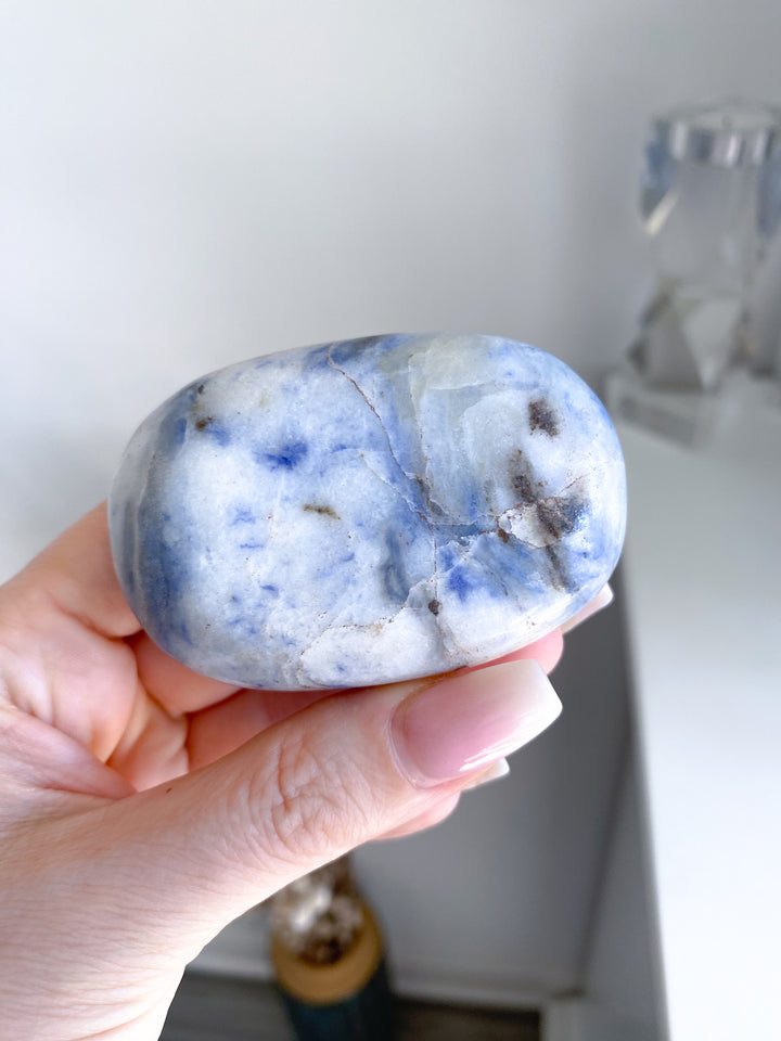 Large Afghanite Palm Stone #1 - Psychic Abilities - Angel Connector