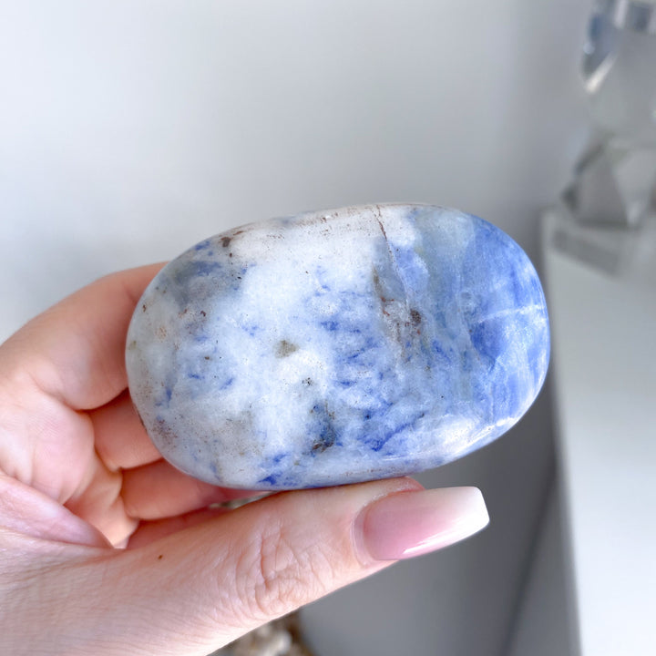 Large Afghanite Palm Stone #1 - Psychic Abilities - Angel Connector