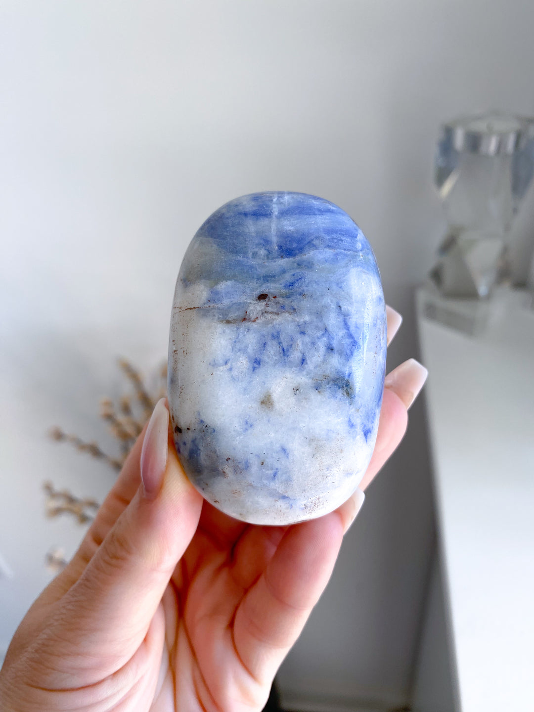 Large Afghanite Palm Stone #1 - Psychic Abilities - Angel Connector