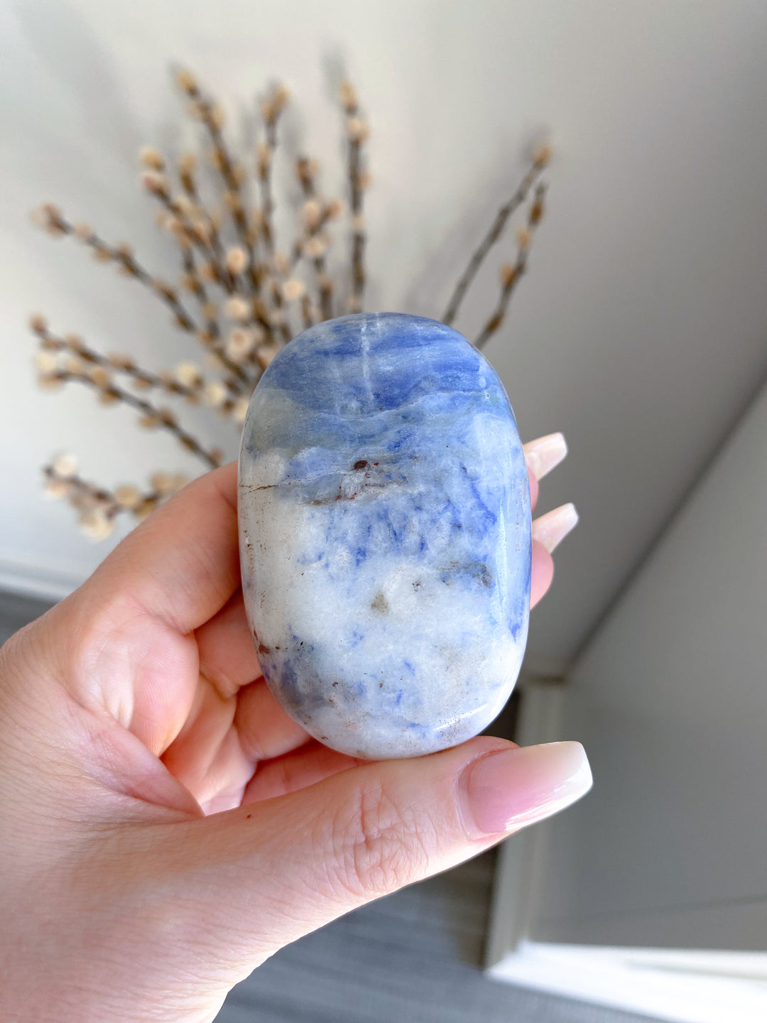 Large Afghanite Palm Stone #1 - Psychic Abilities - Angel Connector