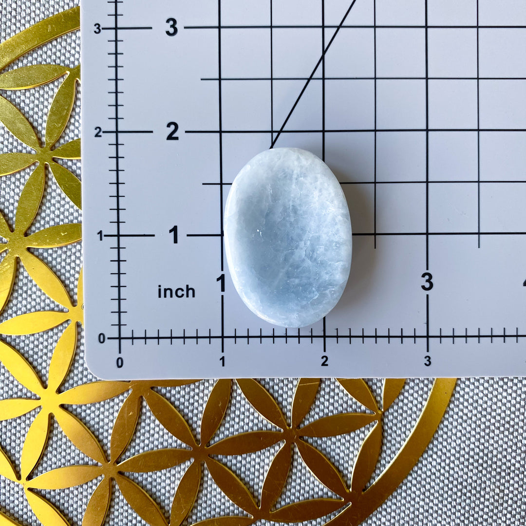 Blue Calcite Worry Stone