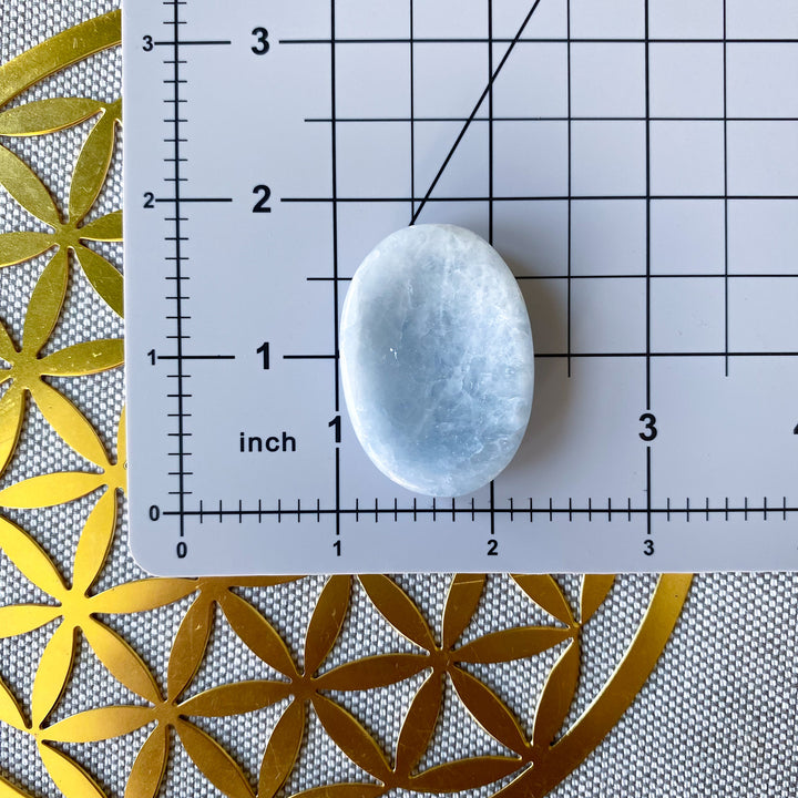 Blue Calcite Worry Stone