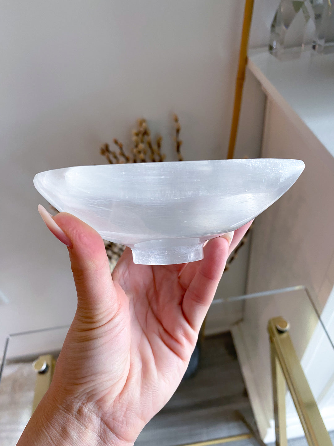 Selenite Heart Shape 4" Bowl