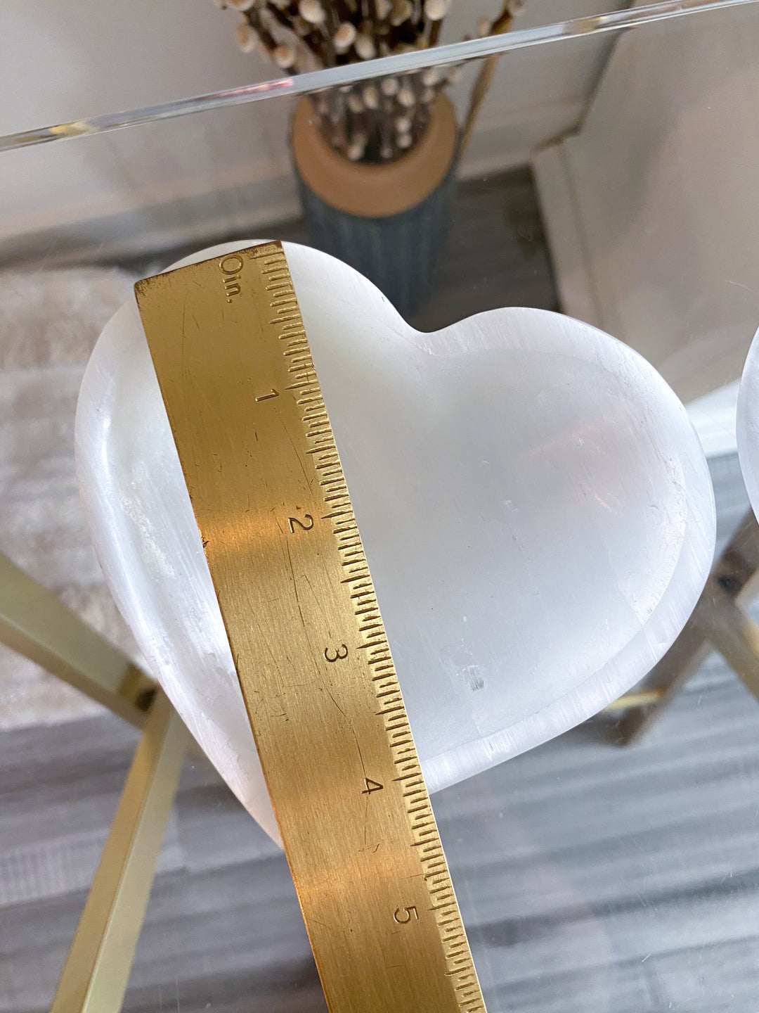 Selenite Heart Shape 4" Bowl