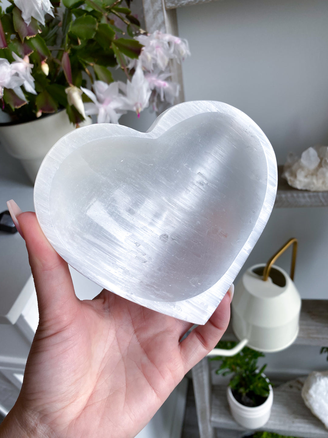 Selenite Heart Shape 4" Bowl