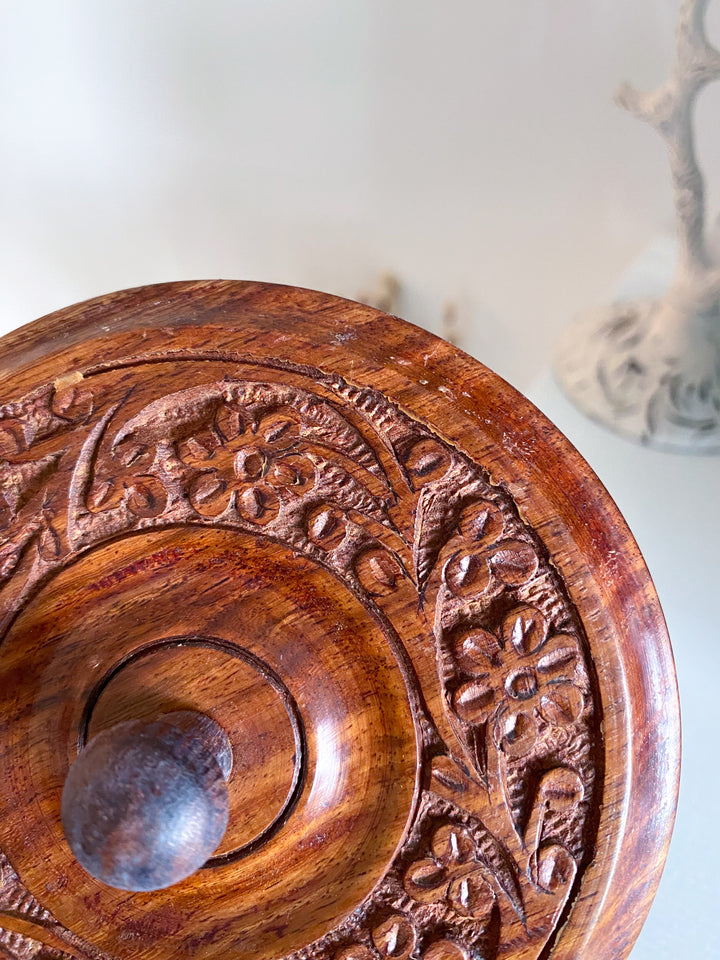 Handmade Wood Bowl with Lid