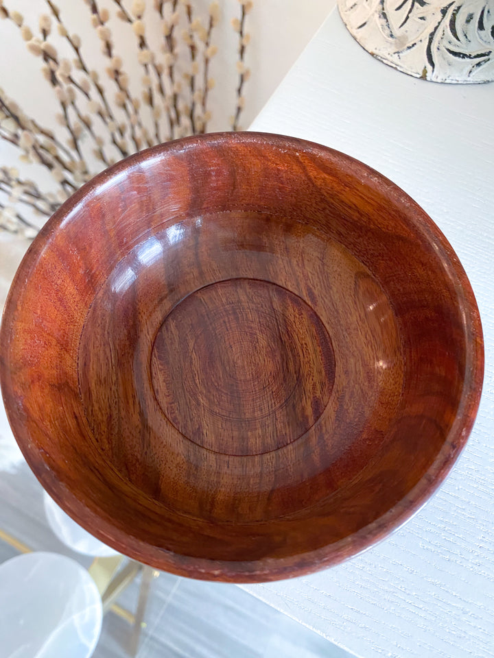 Handmade Wood Bowl with Lid