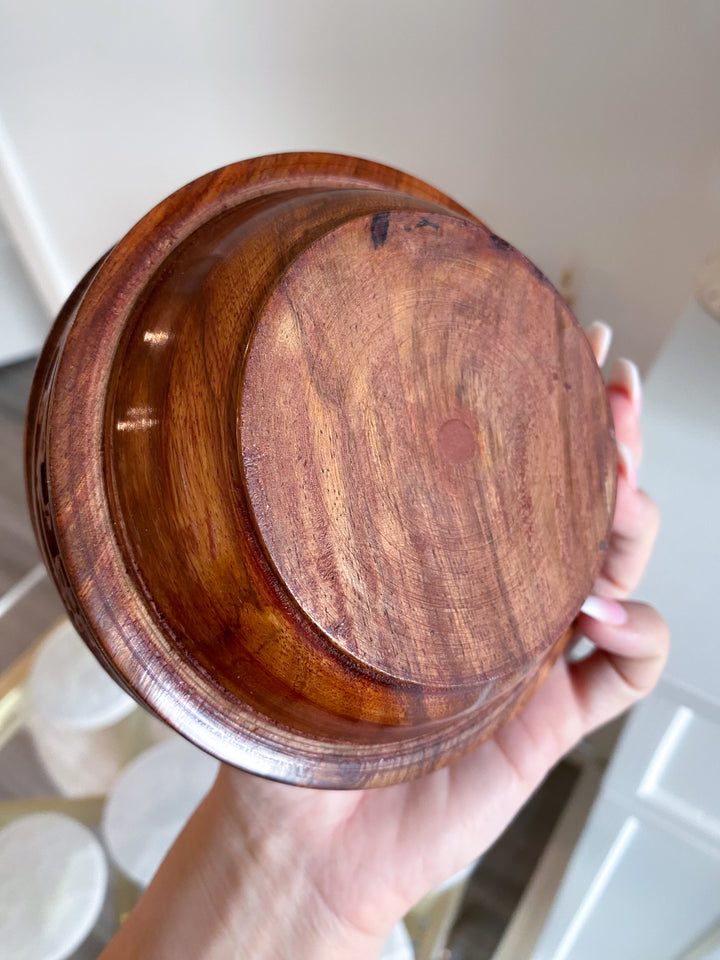 Handmade Wood Bowl with Lid