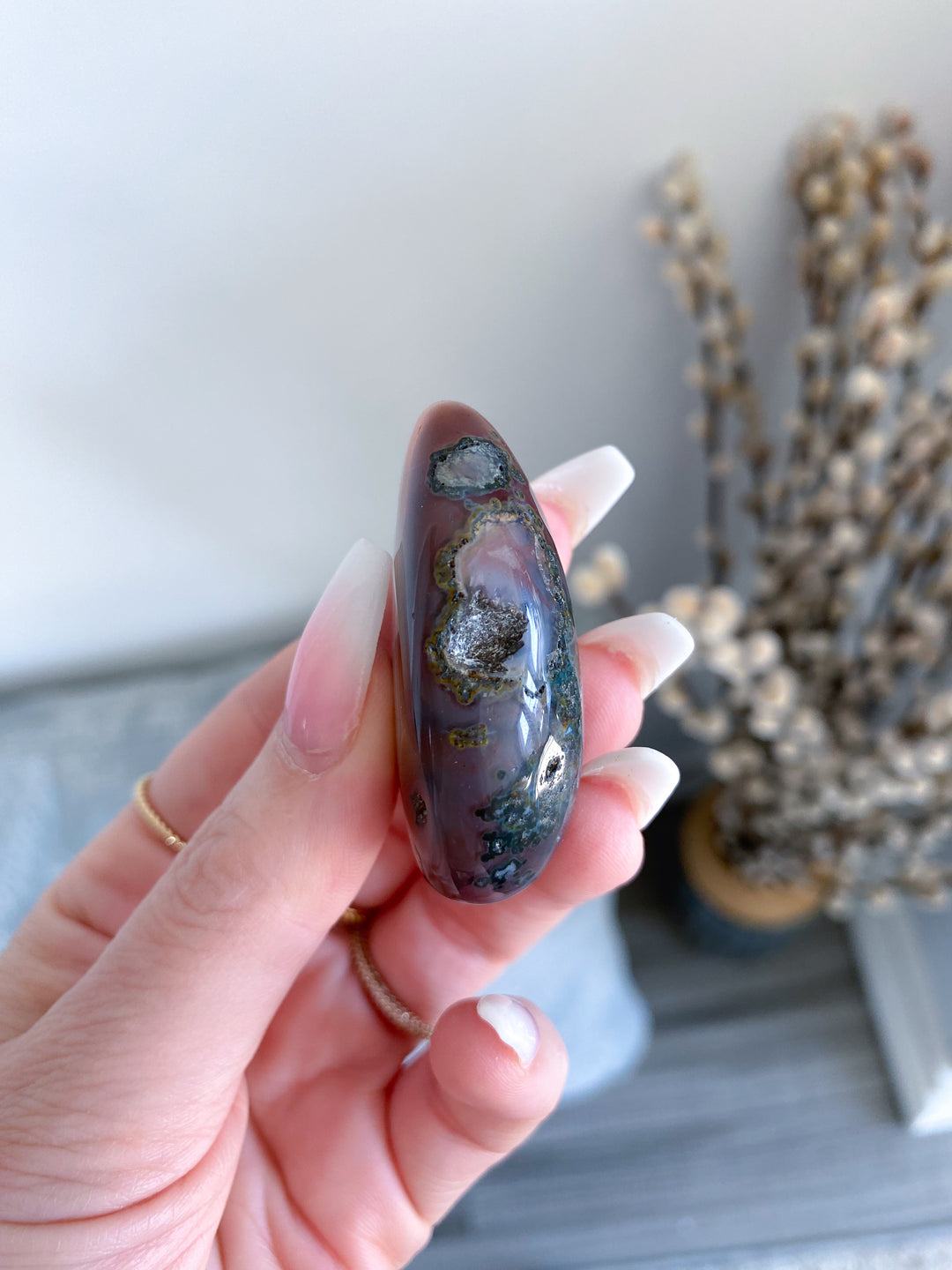 Botswana Agate Pebble - Exact item ships - Calm Nerves - Soothe Depression - Crystal Therapy - Self-care Stone - Botswana Pebble