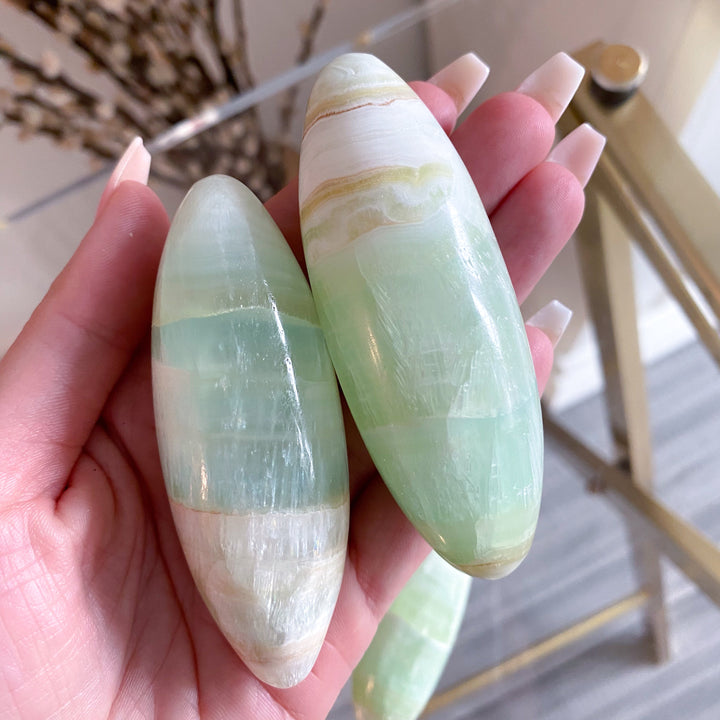 Pistachio Green Calcite Shiva