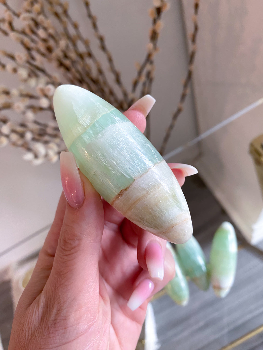 Pistachio Green Calcite Shiva