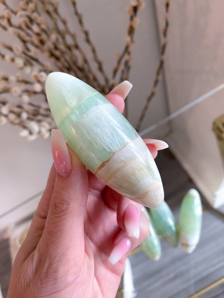Pistachio Green Calcite Shiva