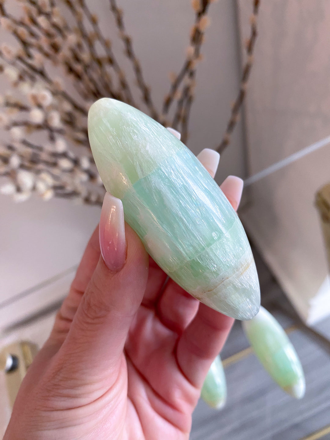Pistachio Green Calcite Shiva