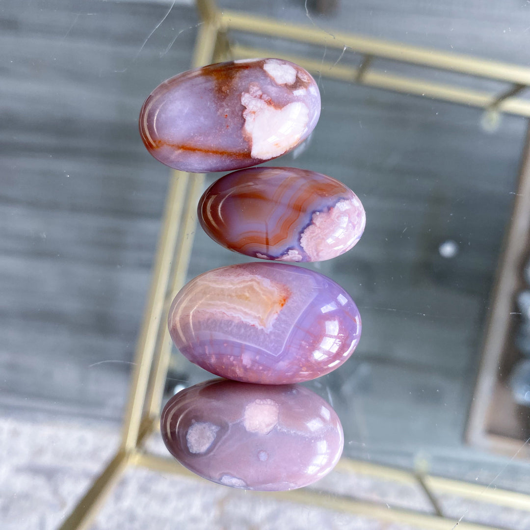 Pink Agate Shiva Tumbles