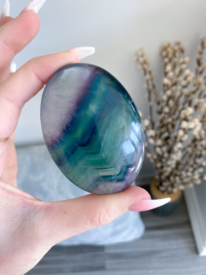 Rainbow Fluorite Palm #13