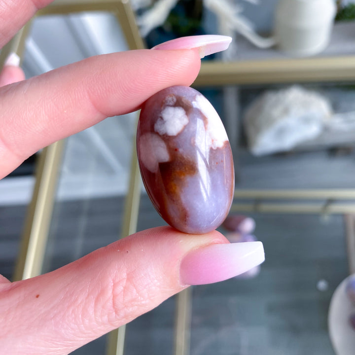 Pink Agate Shiva Tumbles
