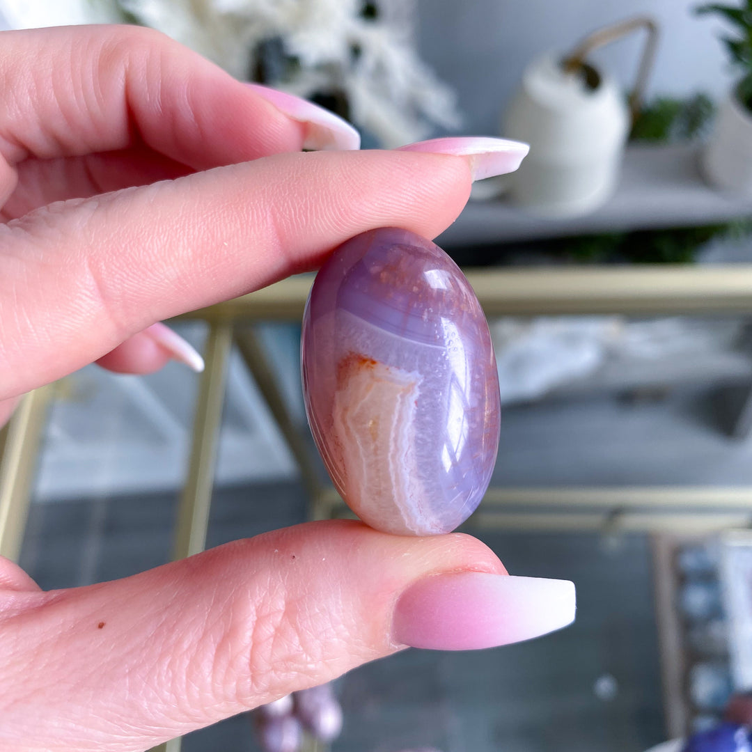 Pink Agate Shiva Tumbles