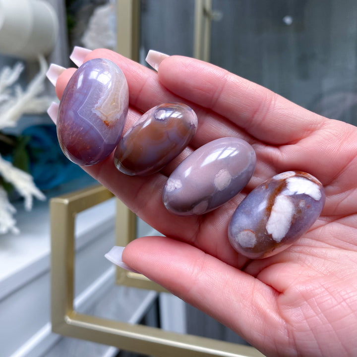 Pink Agate Shiva Tumbles