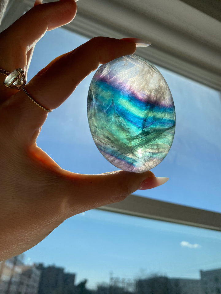 Rainbow Fluorite Palm #13