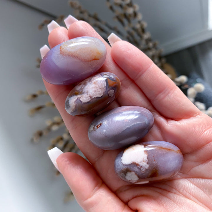 Pink Agate Shiva Tumbles