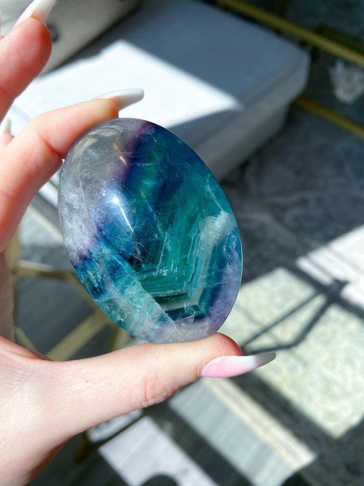 Rainbow Fluorite Palm #13