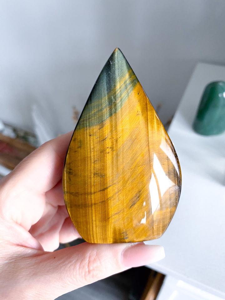 Large Blue Tiger Eye Flame #2