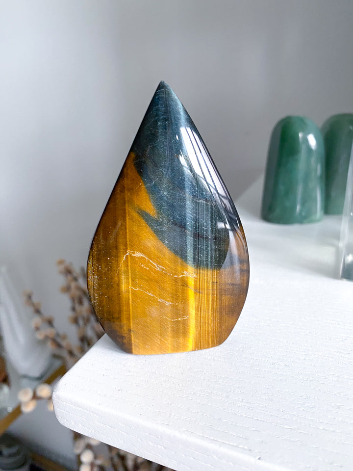 Large Blue Tiger Eye Flame #2