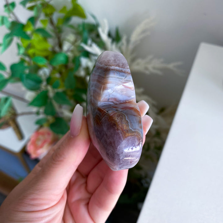 Unique Amethyst and Agate Heart 