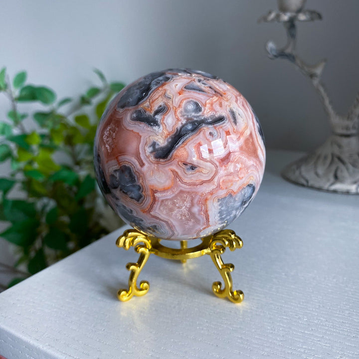 Mexican Crazy Lace Agate Sphere 70mm 