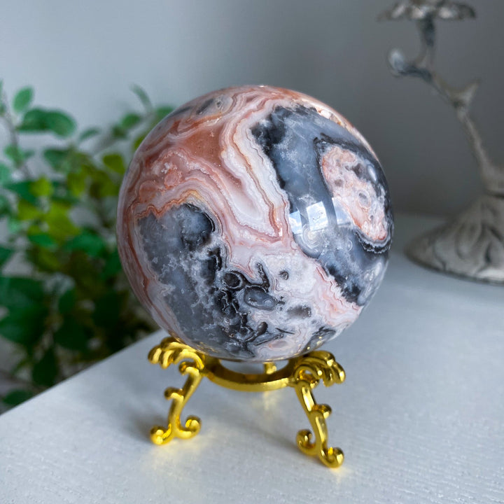 Mexican Crazy Lace Agate Sphere 70mm 