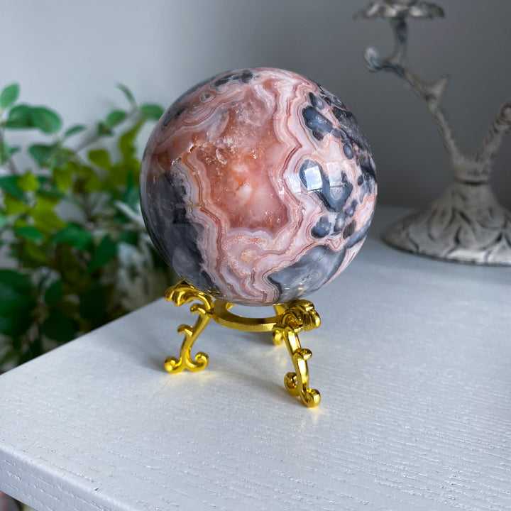 Mexican Crazy Lace Agate Sphere 70mm 