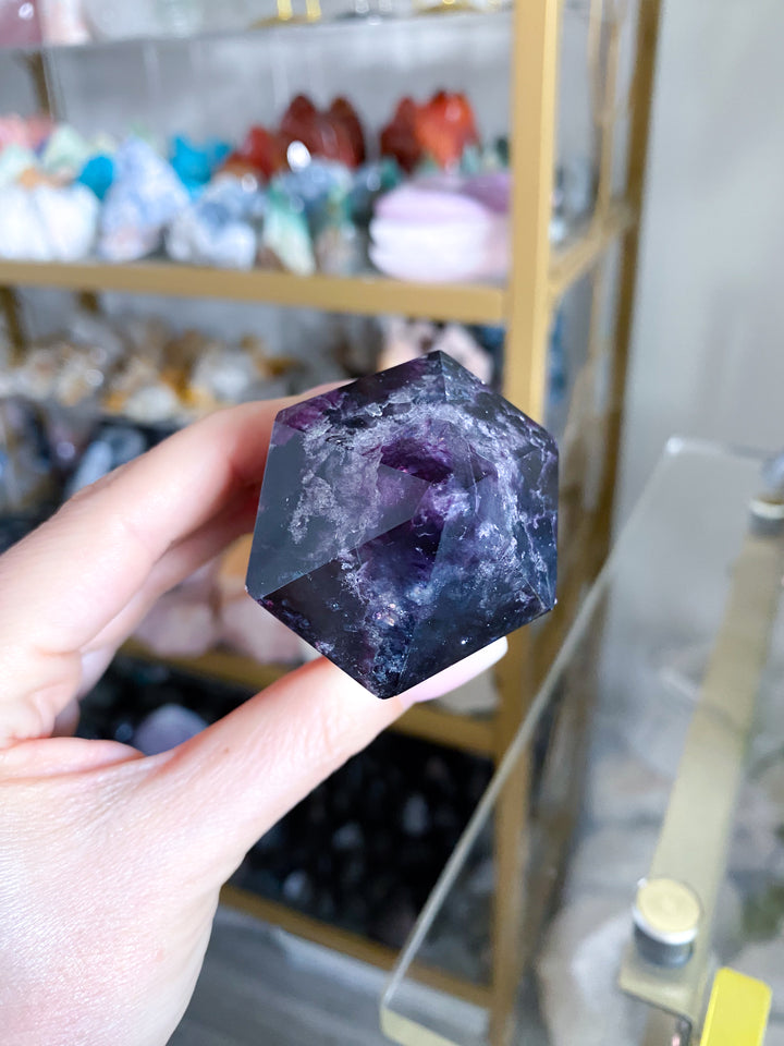 Green and Purple Fluorite Point #6