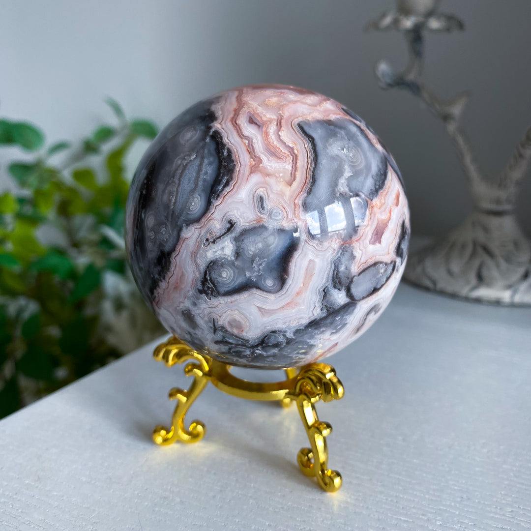 Mexican Crazy Lace Agate Sphere 70mm 