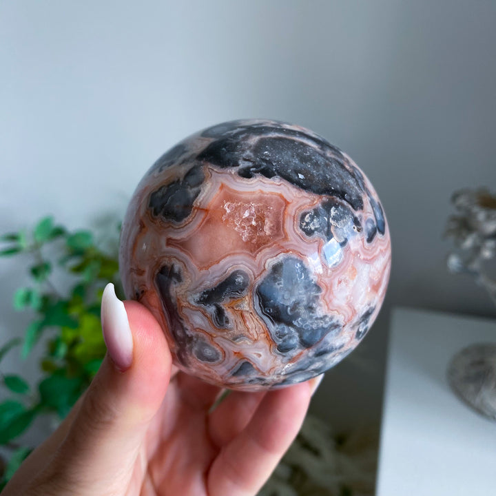 Mexican Crazy Lace Agate Sphere 70mm 