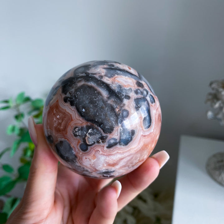 Mexican Crazy Lace Agate Sphere 70mm 