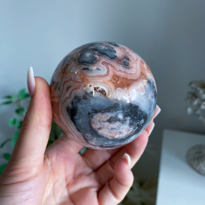 Mexican Crazy Lace Agate Sphere 70mm 