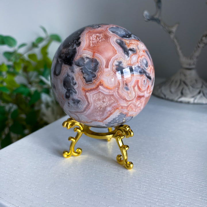 Mexican Crazy Lace Agate Sphere 70mm 