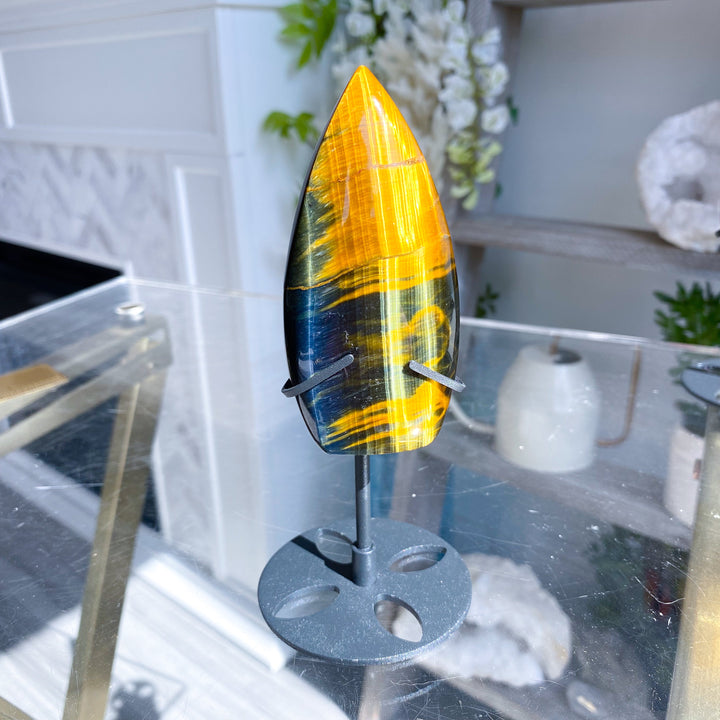 Tigers Eye Flame on Stand - Get Exact Piece