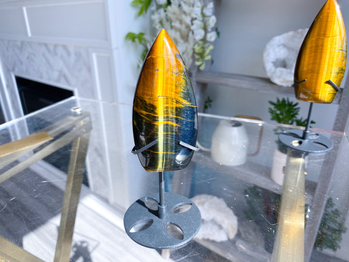 Tigers Eye Flame on Stand - Get Exact Piece