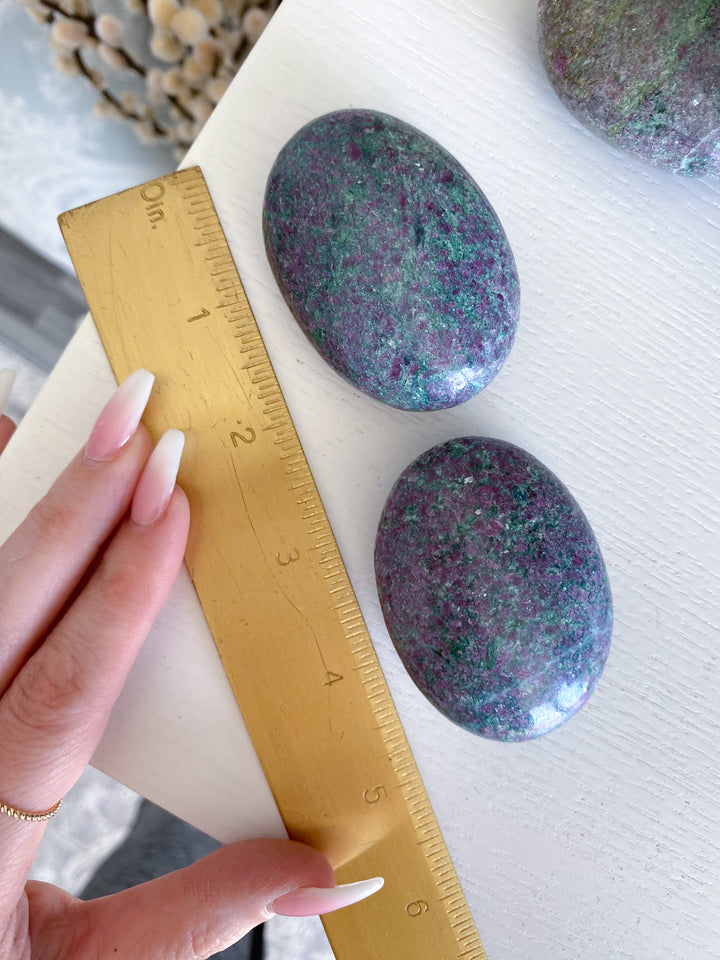 Ruby Fuchsite Palm Stone #2