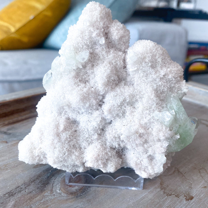 White and Cubic Green Apophyllite STATEMENT Piece - Get Exact Item