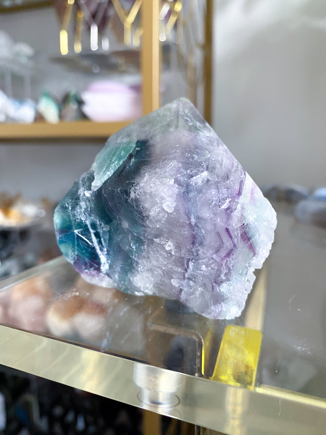 Big Lava Inclusion Rainbow Fluorite Point #5